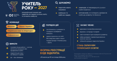 «Учитель року – 2027»: час заявити про себе! «Учитель року – 2027»: час заявити про себе!
